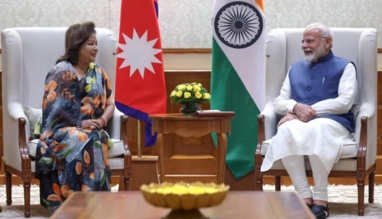 परराष्ट्रमन्त्री डा. राणाद्वारा भारतका प्रधानमन्त्री मोदीसँग भेटर्वार्ता